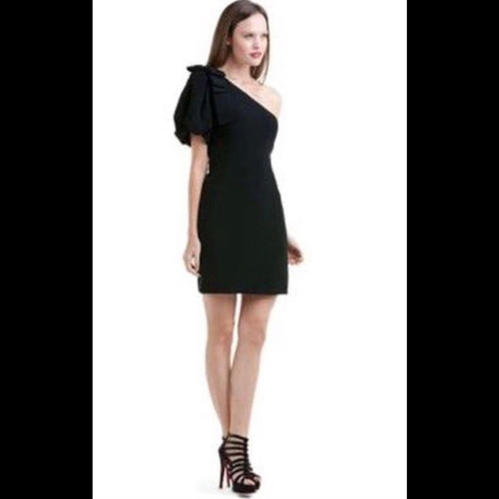 LA PERLA Collezione One Shoulder LBD Little Black Dress w Bow Detail IT 44 US 8 - Picture 9 of 9